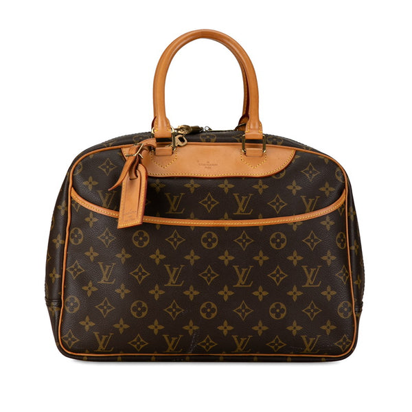 ルイ ヴィトン モノグラム ドーヴィル ハンドバッグ M47270 ブラウン PVC レザー レディース LOUIS VUITTON 【中古】