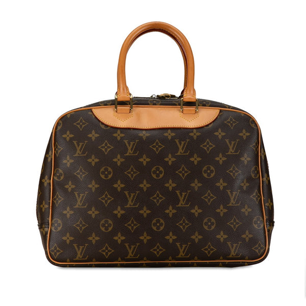 ルイ ヴィトン モノグラム ドーヴィル ハンドバッグ M47270 ブラウン PVC レザー レディース LOUIS VUITTON 【中古】
