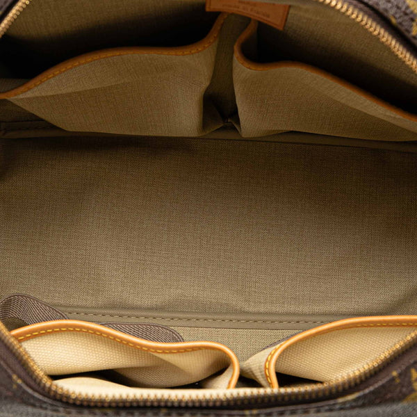 ルイ ヴィトン モノグラム ドーヴィル ハンドバッグ M47270 ブラウン PVC レザー レディース LOUIS VUITTON 【中古】
