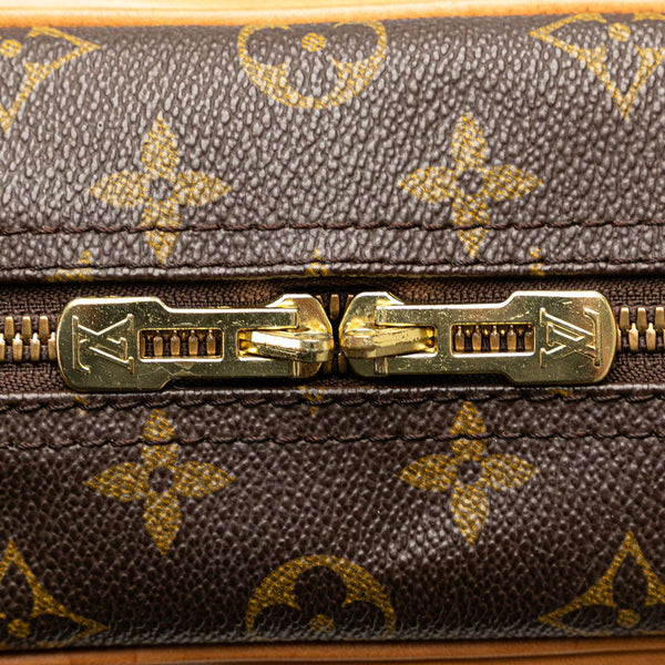 ルイ ヴィトン モノグラム ドーヴィル ハンドバッグ M47270 ブラウン PVC レザー レディース LOUIS VUITTON 【中古】