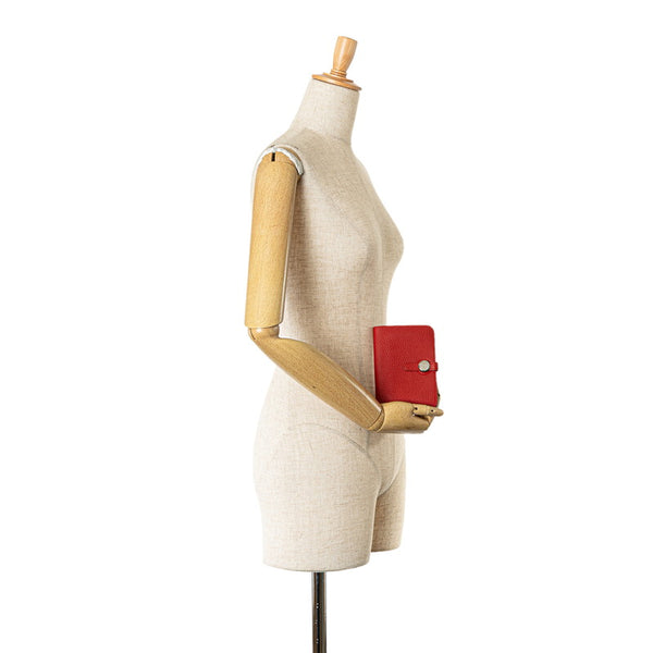 エルメス ドゴン 二つ折り財布 カードケース ルージュガランス レッド トゴ レディース HERMES 【中古】