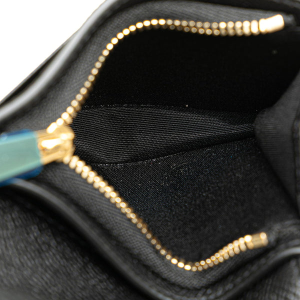 サルヴァトーレフェラガモ ヴァラ リボン 二つ折り財布 22D515 ブラック レザー レディース Salvatore Ferragamo 【中古】