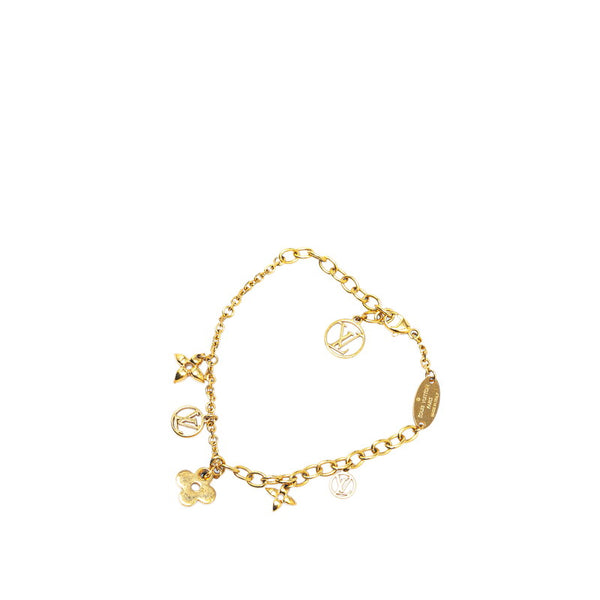 ルイ ヴィトン ブラスレ ブルーミン ブレスレット M64858 ゴールド メッキ レディース LOUIS VUITTON 【中古】
