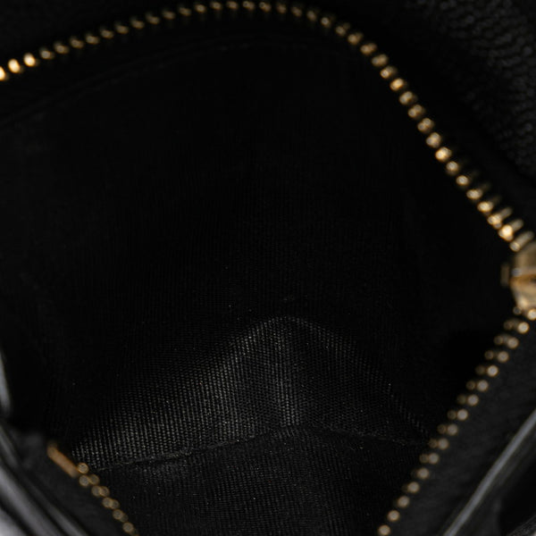 サンローラン YSL モノグラム スリーフォールド 二つ折り財布 コンパクトウォレット ブラック ゴールド レザー レディース SAINT LAURENT 【中古】