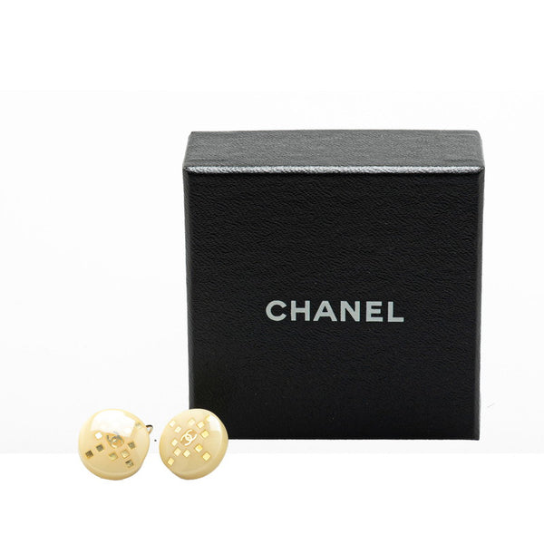 シャネル ココマーク ピアス ゴールド アイボリー メッキ レディース CHANEL 【中古】