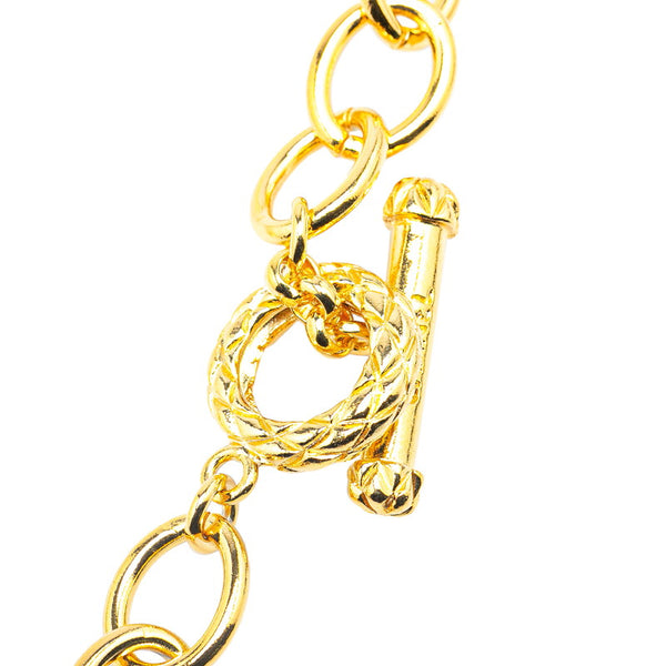 シャネル ヴィンテージ ラージ ココハート ネックレス ゴールド メッキ レディース CHANEL 【中古】
