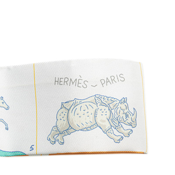 エルメス ツイリー Parade パレード スカーフ グリペルル マルチカラー シルク レディース HERMES 【中古】