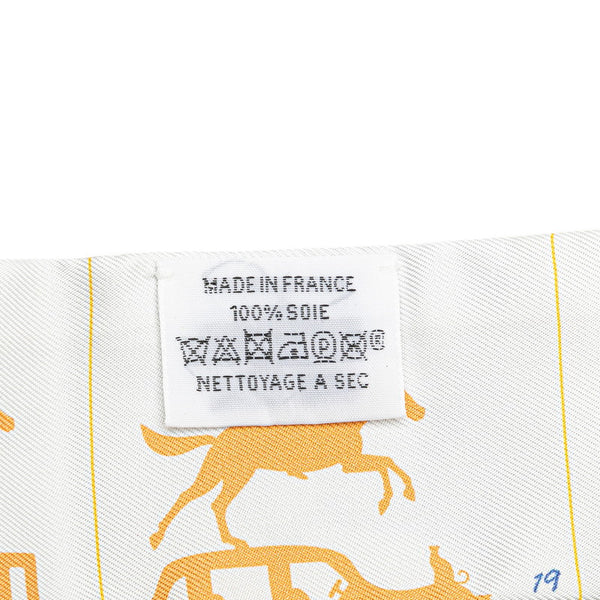 エルメス ツイリー Parade パレード スカーフ グリペルル マルチカラー シルク レディース HERMES 【中古】