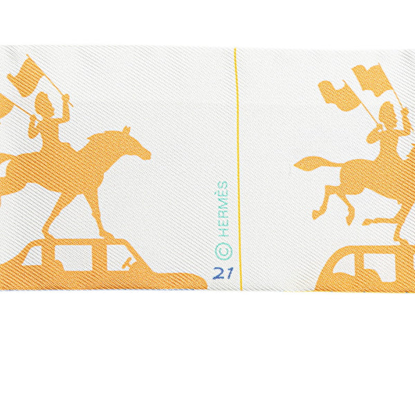 エルメス ツイリー Parade パレード スカーフ グリペルル マルチカラー シルク レディース HERMES 【中古】