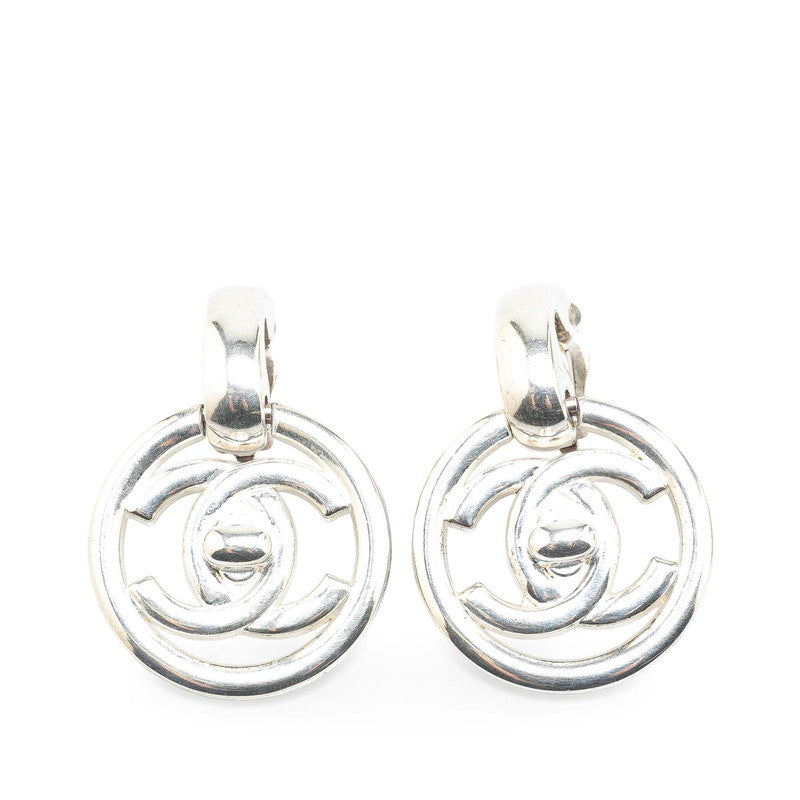 シャネル ココマーク ターンロック イヤリング シルバー メタル レディース CHANEL 【中古】