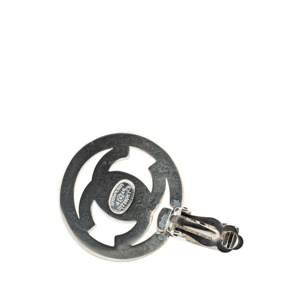 シャネル ココマーク ターンロック イヤリング シルバー メタル レディース CHANEL 【中古】