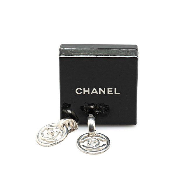 シャネル ココマーク ターンロック イヤリング シルバー メタル レディース CHANEL 【中古】