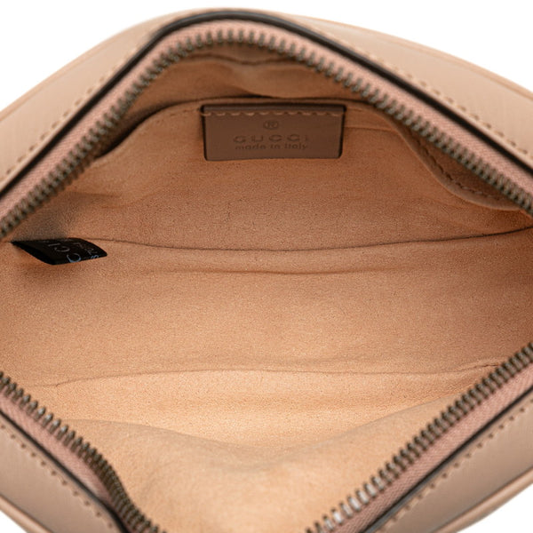 グッチ GGマーモント キルティング ボディバッグ ウエストバッグ 85/34 476434 ブラック レザー レディース GUCCI 【中古】