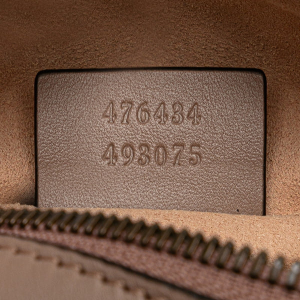 グッチ GGマーモント キルティング ボディバッグ ウエストバッグ 85/34 476434 ブラック レザー レディース GUCCI 【中古】