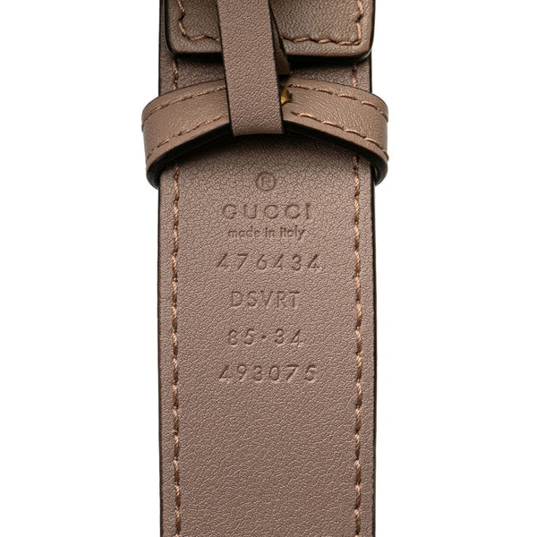 グッチ GGマーモント キルティング ボディバッグ ウエストバッグ 85/34 476434 ブラック レザー レディース GUCCI 【中古】