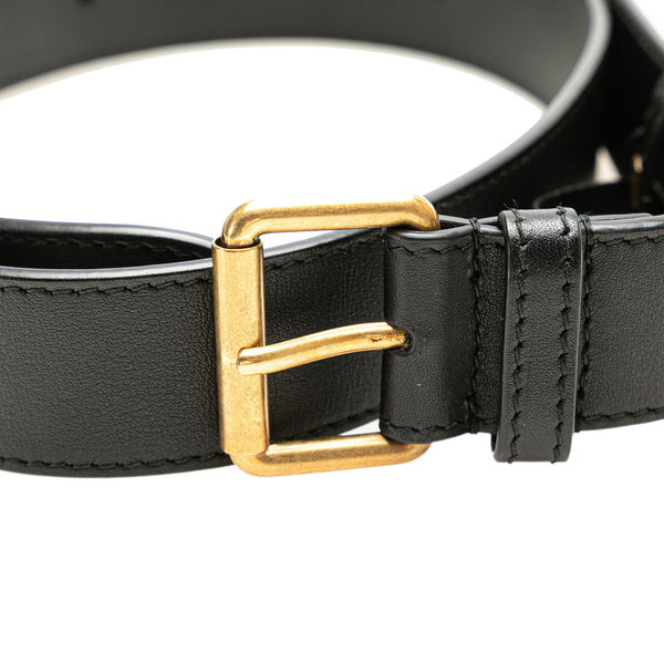 グッチ GGマーモント ウエストバッグ ベルトバッグ 85/34 476434 ブラック ベロア レディース GUCCI 【中古】