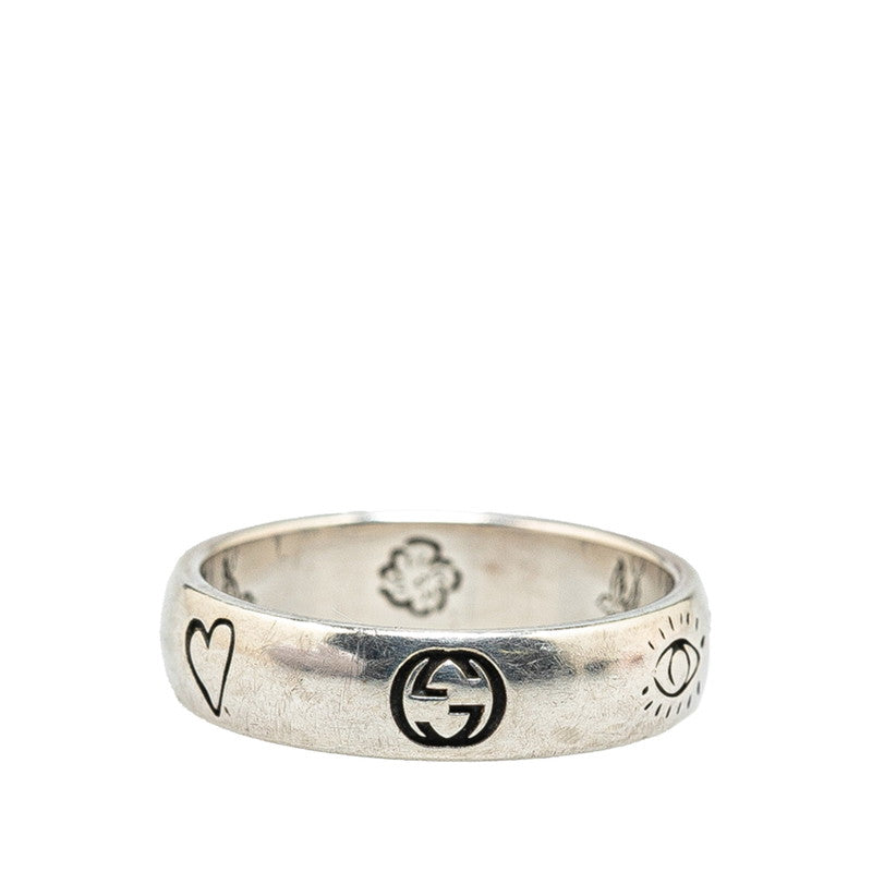 グッチ ラインド フォー ラブリング リング 指輪 #15 SV925 シルバー レディース GUCCI 【中古】