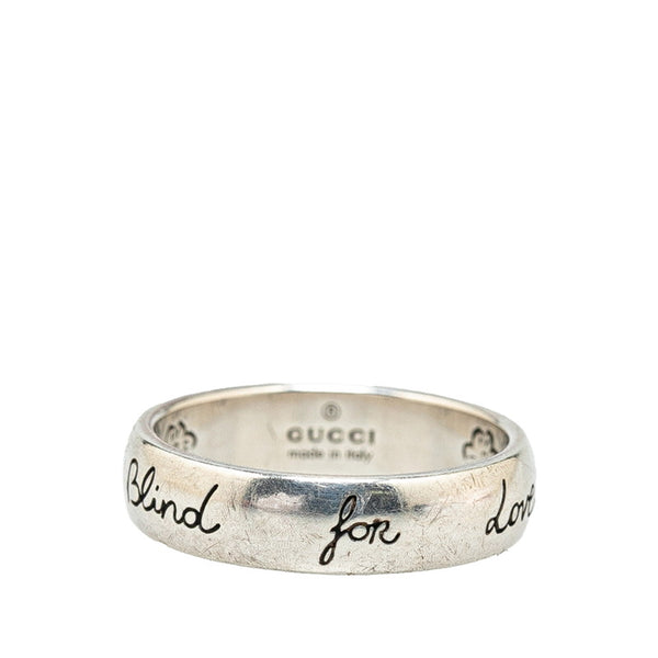 グッチ ラインド フォー ラブリング リング 指輪 #15 SV925 シルバー レディース GUCCI 【中古】