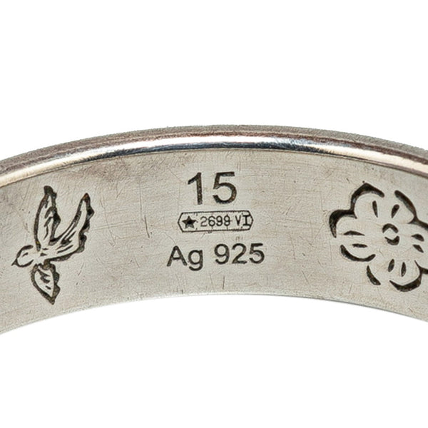 グッチ ラインド フォー ラブリング リング 指輪 #15 SV925 シルバー レディース GUCCI 【中古】