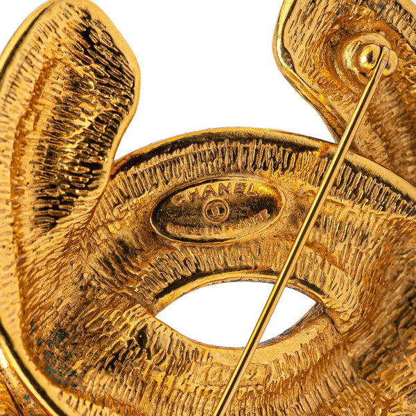 シャネル ココマーク マトラッセ ブローチ ゴールド メッキ レディース CHANEL 【中古】