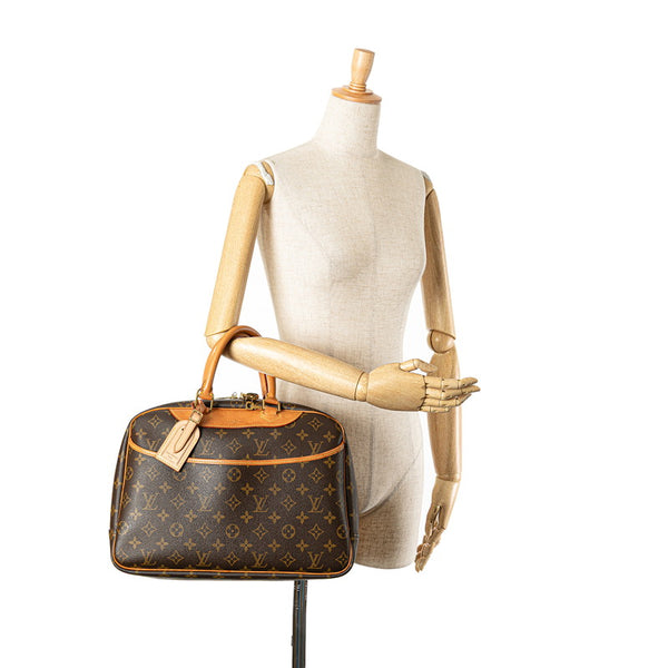 ルイ ヴィトン モノグラム ドーヴィル ハンドバッグ M47270 ブラウン PVC レザー レディース LOUIS VUITTON 【中古】