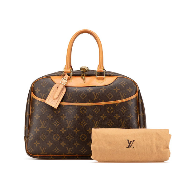 ルイ ヴィトン モノグラム ドーヴィル ハンドバッグ M47270 ブラウン PVC レザー レディース LOUIS VUITTON 【中古】