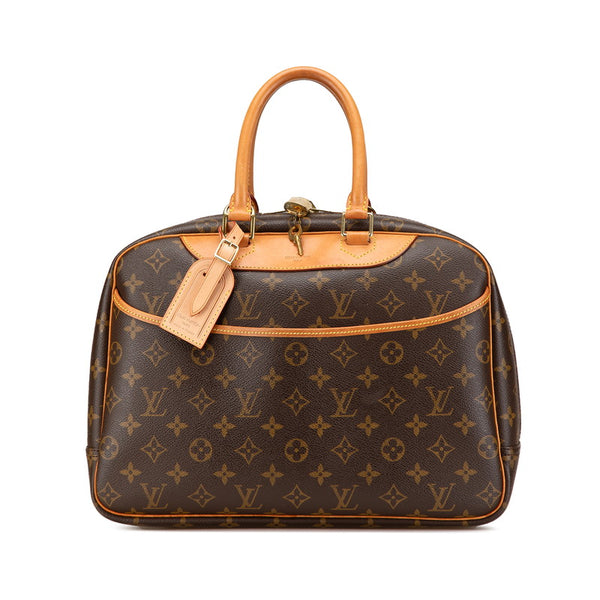 ルイ ヴィトン モノグラム ドーヴィル ハンドバッグ M47270 ブラウン PVC レザー レディース LOUIS VUITTON 【中古】