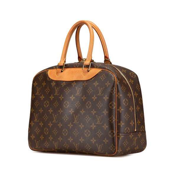 ルイ ヴィトン モノグラム ドーヴィル ハンドバッグ M47270 ブラウン PVC レザー レディース LOUIS VUITTON 【中古】