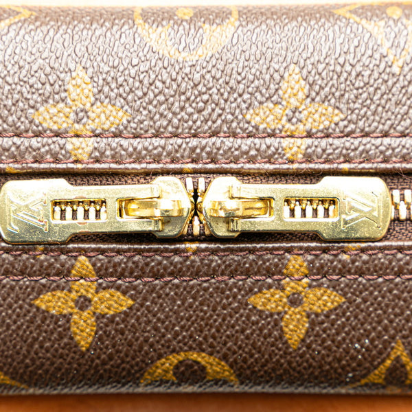 ルイ ヴィトン モノグラム ドーヴィル ハンドバッグ M47270 ブラウン PVC レザー レディース LOUIS VUITTON 【中古】