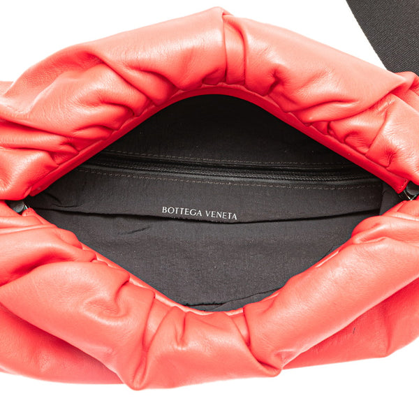 ボッテガヴェネタ ザ ポーチ ボディバッグ レッド ブラック レザー レディース BOTTEGAVENETA 【中古】