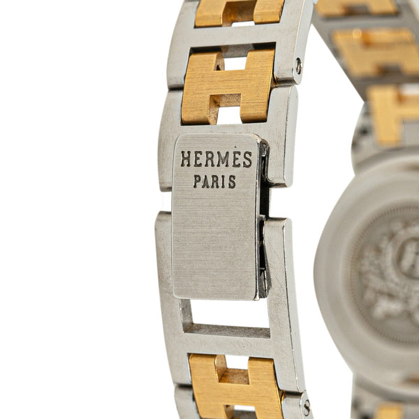 エルメス クリッパー 腕時計 クオーツ ホワイト文字盤 ステンレススチール レディース HERMES 【中古】