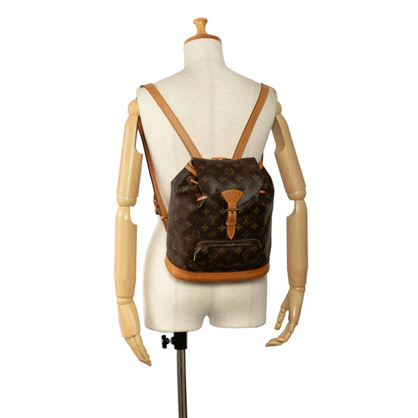 ルイ ヴィトン モノグラム モンスリMM リュック バックパック M51136 ブラウン PVC レザー レディース LOUIS VUITTON 【中古】