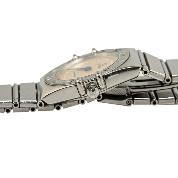 オメガ コンステレーション ミニ 腕時計 クオーツ アイボリー文字盤 ステンレススチール レディース OMEGA 【中古】