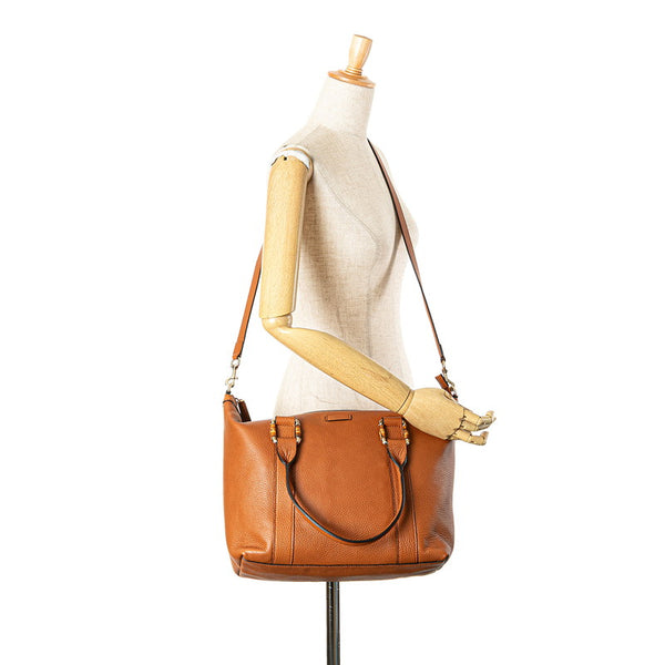 グッチ トートバッグ ショルダーバッグ 2WAY 339548 ブラウン レザー レディース GUCCI 【中古】