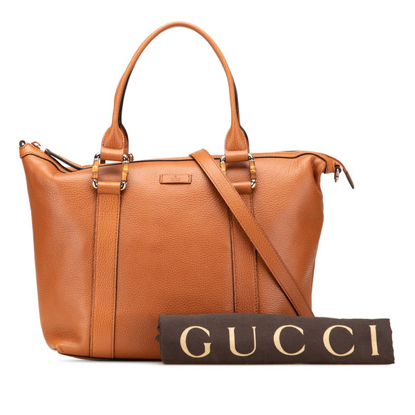 グッチ トートバッグ ショルダーバッグ 2WAY 339548 ブラウン レザー レディース GUCCI 【中古】