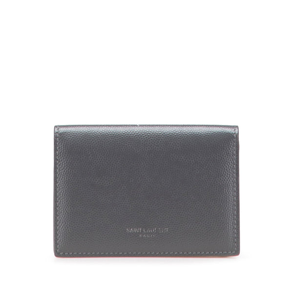 サンローラン カードケース 469338 グレー レザー レディース SAINT LAURENT 【中古】