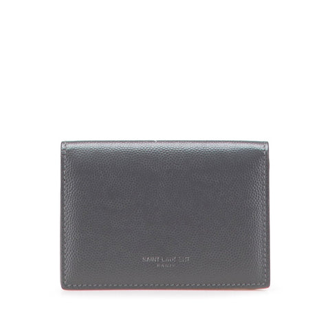 サンローラン カードケース 469338 グレー レザー レディース SAINT LAURENT 【中古】