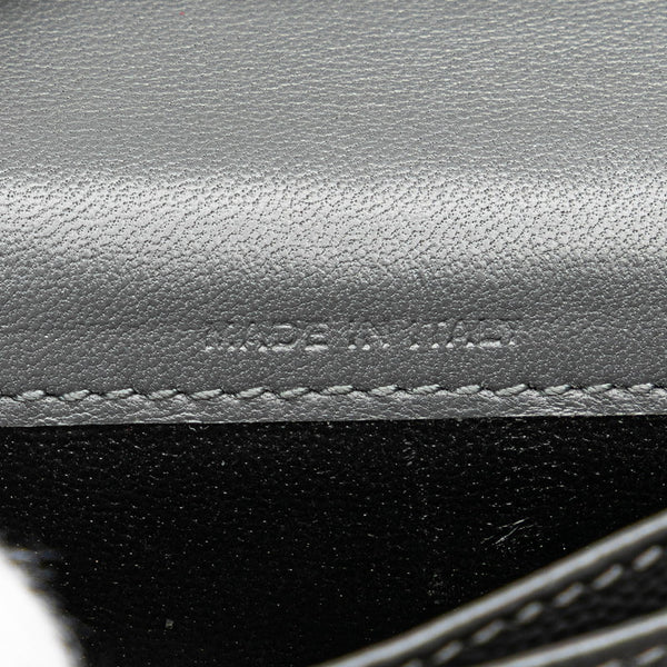 サンローラン カードケース 469338 グレー レザー レディース SAINT LAURENT 【中古】