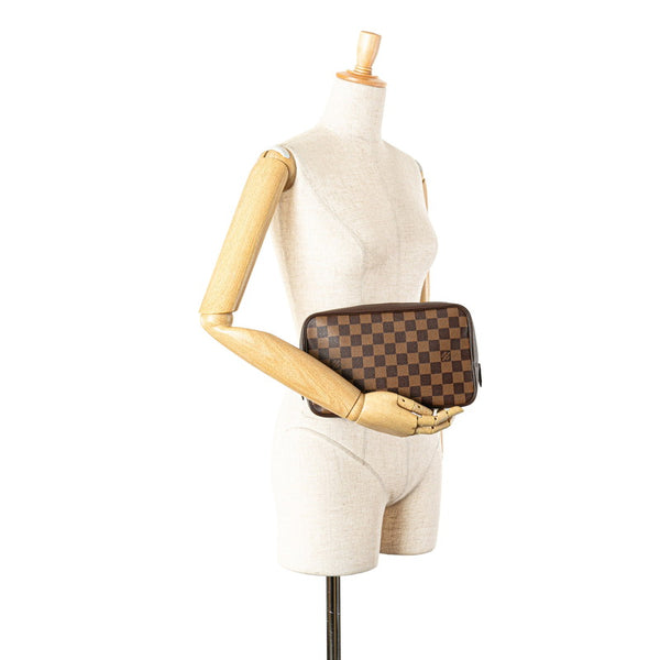 ルイ ヴィトン ダミエ トゥルーストワレット25 ポーチ セカンドバッグ N47623 ブラウン PVC レディース LOUIS VUITTON 【中古】