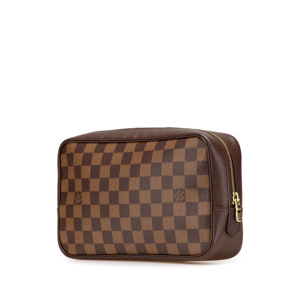 ルイ ヴィトン ダミエ トゥルーストワレット25 ポーチ セカンドバッグ N47623 ブラウン PVC レディース LOUIS VUITTON 【中古】