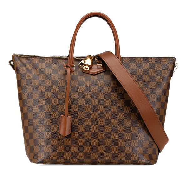 ルイ ヴィトン ダミエ ベルモント トートバッグ ショルダーバッグ 2WAY N63169 エベヌ ブラウン PVC レザー レディース LOUIS VUITTON 【中古】