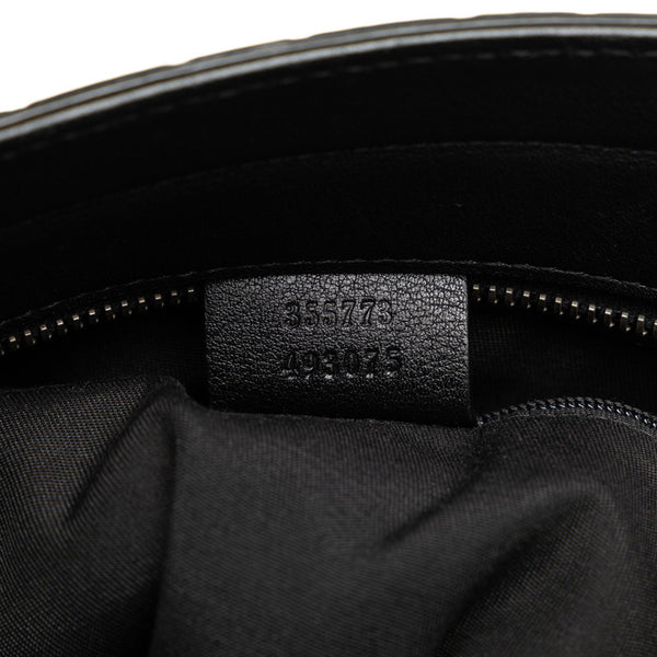 グッチ グッチシマ バンブー トートバッグ ハンドバッグ 355773 ブラック レザー レディース GUCCI 【中古】