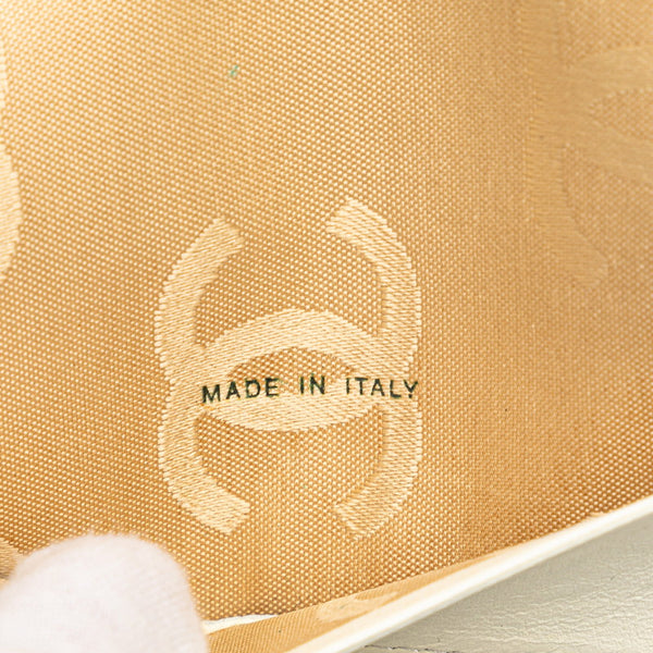 シャネル ココマーク 手帳カバー ホワイト キャビアスキン レディース CHANEL 【中古】