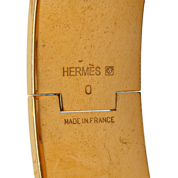 エルメス クリッククラックH PM ブレスレット ゴールド オレンジ メッキ レディース HERMES 【中古】