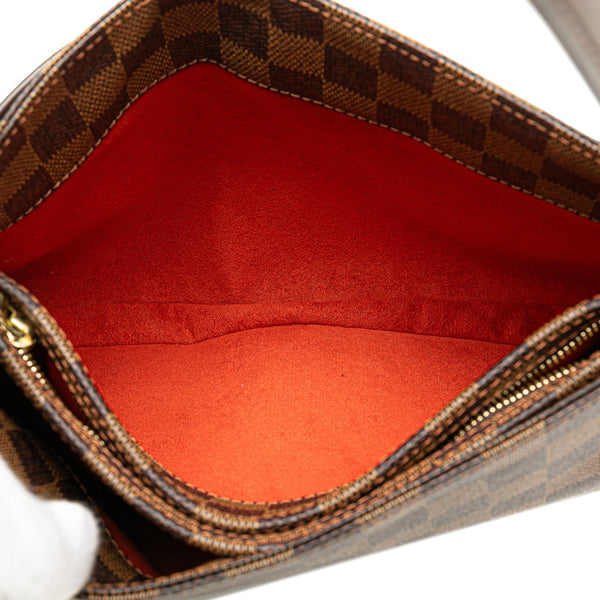 ルイ ヴィトン ダミエ オーバーニュ ショルダーバッグ N51129 ブラウン PVC レザー レディース LOUIS VUITTON 【中古】