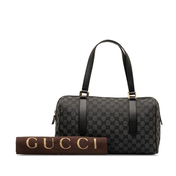 グッチ GGキャンバス ハンドバッグ 257288 ブラック キャンバス レザー レディース GUCCI 【中古】