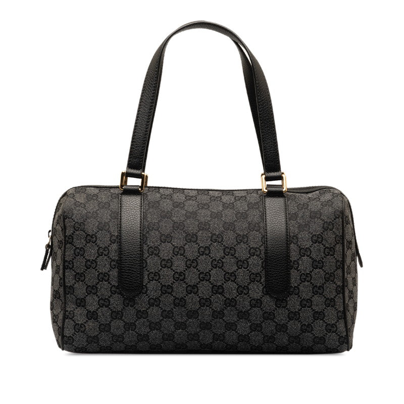 グッチ GGキャンバス ハンドバッグ 257288 ブラック キャンバス レザー レディース GUCCI 【中古】