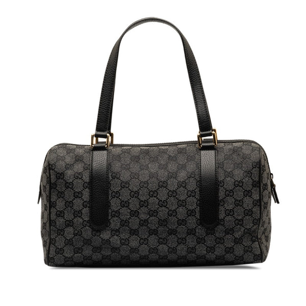 グッチ GGキャンバス ハンドバッグ 257288 ブラック キャンバス レザー レディース GUCCI 【中古】