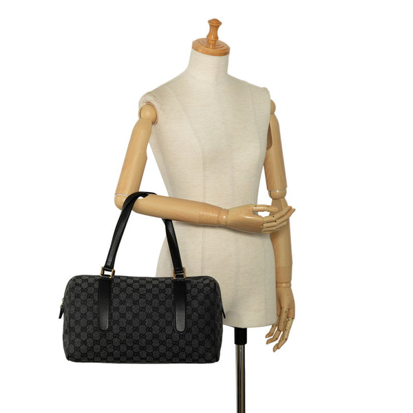 グッチ GGキャンバス ハンドバッグ 257288 ブラック キャンバス レザー レディース GUCCI 【中古】