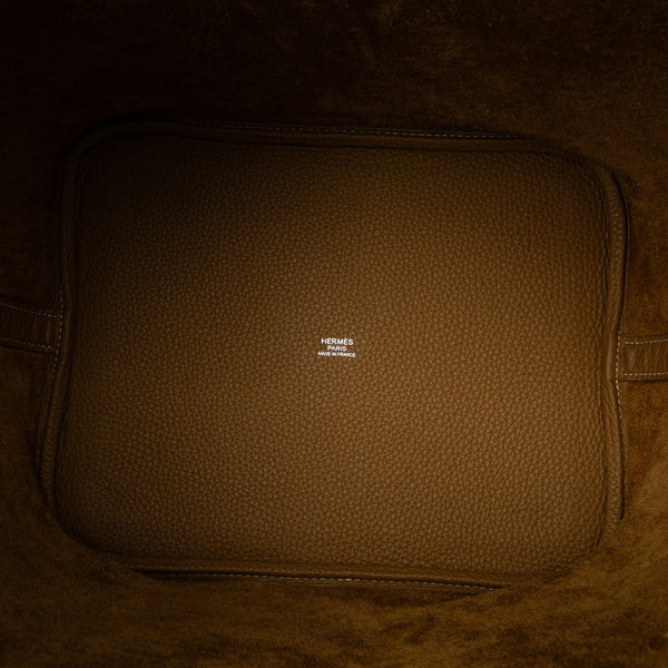 エルメス ピコタンロックGM ハンドバッグ ビスキュイ ブラウン系 トリヨンクレマンス レディース HERMES 【中古】